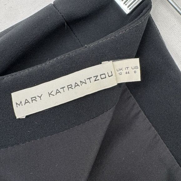 Mary Katrantzou Skirt Womens 8 Black Velvet Floral Trumpet Feminine Fairy Grunge - Picture 7 of 16